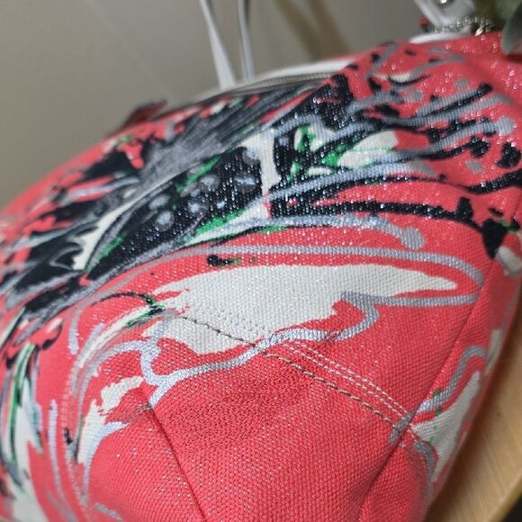 Coach Poppy Placed Flower Glam Tote Multi Color with Wallet - Picture 10 of 16